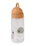 Straw Bottle Sea Friends Mustard/Grey Home Meal Time Orange D By Deer