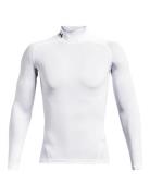 Ua Hg Armour Comp Mock Ls Sport T-Langærmet Skjorte White Under Armour