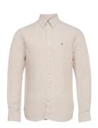 Douglas Linen Shirt-Classic Fit Designers Shirts Casual Beige Morris