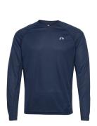 Men Core Running T-Shirt L/S Sport T-Langærmet Skjorte Navy Newline