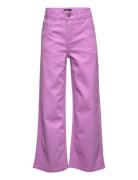 Nlftazza Twi Hw Wide Pant Bottoms Jeans Wide Jeans Pink LMTD