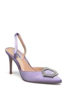 Lucent Sandal Shoes Heels Pumps Sling Backs Purple Steve Madden