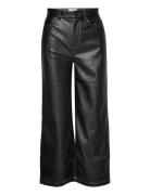 Vivia Pants Bottoms Trousers Leather Leggings-Bukser Black Malina