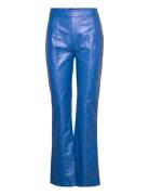 Hollie Pants Bottoms Trousers Leather Leggings-Bukser Blue Hosbjerg