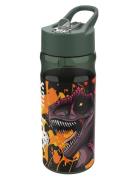 Dino T-Rex, Water Bottle Home Meal Time Green T-Rex
