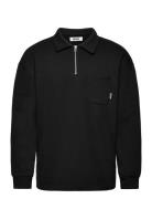 Wbdom Half-Zip Sweat Designers Sweatshirts & Hoodies Sweatshirts Black...