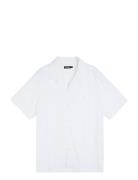 Linen Melange Ss Reg Shirt Designers Shirts Short-sleeved White J. Lin...