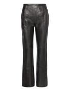 Milo - Polished Leahter Bottoms Trousers Leather Leggings-Bukser Brown...