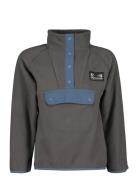 Yokto K 1/2 Button Sport Sweatshirts & Hoodies Sweatshirts Grey Didrik...
