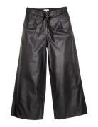 Pants Culotte Pu Bottoms Trousers Leather Leggings-Bukser Black Tom Ta...