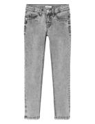 Nkmsilas Xslim Jeans 4487-Gt Noos Bottoms Jeans Skinny Jeans Grey Name...