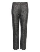 2Nd Willis - Uneven Leather Bottoms Trousers Leather Leggings-Bukser B...