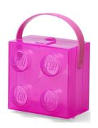 Lego Box W. Handle Translucent Violet Home Kids Decor Storage Storage ...