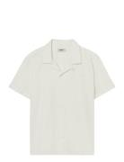 Texture Short Sleeve Shirt Tops Knitwear Short Sleeve Knitted Polos Cr...