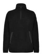 Yoke Halfzip Sport Sweatshirts & Hoodies Fleeces & Midlayers Black Ten...