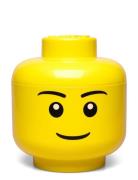 Lego Storage Head  - Boy Home Kids Decor Storage Storage Boxes Yellow ...