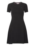 Co Jersey Stitch F&F Dress Knælang Kjole Black Tommy Hilfiger