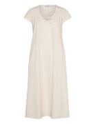 Cc Heart Aliza Dress With Gathering Knælang Kjole Cream Coster Copenha...