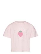 Sequins Printed T-Shirt Tops T-Kortærmet Skjorte Pink Mango