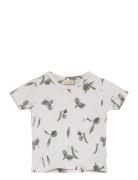 T-Shirt S/S Baggy Sum Printed Tops T-Kortærmet Skjorte Beige Petit Pia...