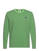 Mel Stripe Long Sleeve Gots Tops T-Langærmet Skjorte Green Double A By...