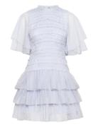 Minnie Short Sleeve Lace Mini Dress Designers Short Dress Blue Malina