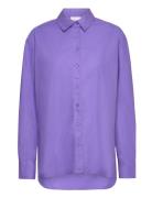 Isolgz Oz Shirt Tops Shirts Long-sleeved Purple Gestuz