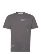 Multiplacement Text Tee Tops T-Kortærmet Skjorte Grey Calvin Klein Jea...