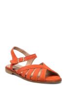 Sandals - Flat - Open Toe - Op Flade Sandaler Orange ANGULUS
