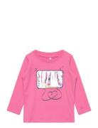 Nmfleela Ls Top Tops T-shirts Long-sleeved T-Skjorte Pink Name It
