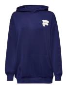 Catanzaro Elongated Hoody Sport Sweatshirts & Hoodies Hoodies Blue FIL...