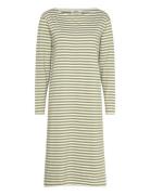 Soft Single Stripe Sille Dress Knælang Kjole Green Mads Nørgaard