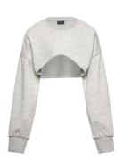 Nlfbaja Ls Shrug Tops Sweatshirts & Hoodies Sweatshirts Grey LMTD