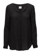 Vilucy L/S Shirt - Noos Tops Blouses Long-sleeved Black Vila