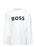 Long Sleeve T-Shirt Tops T-shirts Long-sleeved T-Skjorte White BOSS