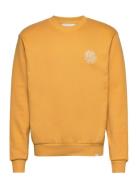 Globe Sweatshirt Tops Sweatshirts & Hoodies Sweatshirts Yellow Les Deu...