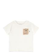 Lion Print T-Shirt Tops T-Kortærmet Skjorte White Mango