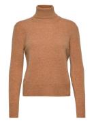 Recycled Wool Roll Neck Sweater Tops Knitwear Turtleneck Brown Calvin ...