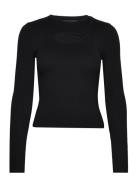 Onlashley Ls Peakaboo Ck Knt Tops Knitwear Jumpers Black ONLY