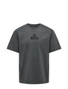 Onslilwayne Life Rlx Ss Tee Tops T-Kortærmet Skjorte Grey ONLY & SONS