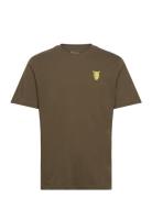 Regular Owl Chest Embroidery T-Shir Tops T-Kortærmet Skjorte Green Kno...
