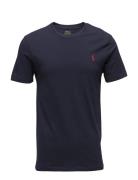 Custom Slim Fit Jersey Crewneck T-Shirt Tops T-Kortærmet Skjorte Navy ...