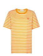 Tasaraita Ss Tops T-shirts & Tops Short-sleeved Orange Marimekko