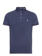 Custom Slim Fit Spa Terry Polo Tops Polos Short-sleeved Navy Polo Ralp...