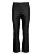 Kaada Crop Jeggins Bottoms Trousers Leather Leggings-Bukser Black Kaff...