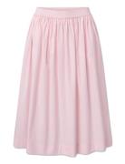 Olga Skirt - Poplin Knælang Nederdel Pink STUDIO FEDER