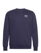 Ua Essential Fleece Crew Sport Sweatshirts & Hoodies Sweatshirts Blue ...