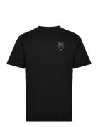 Alder Owl Chest Tee - Gots/Vegan Tops T-Kortærmet Skjorte Black Knowle...