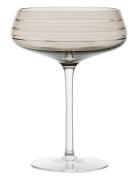Champagne Coupe Triple Cut Home Tableware Glass Champagne Glass Grey L...