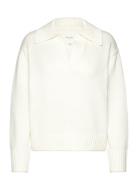 Elindapw Pu Tops Knitwear Jumpers White Part Two